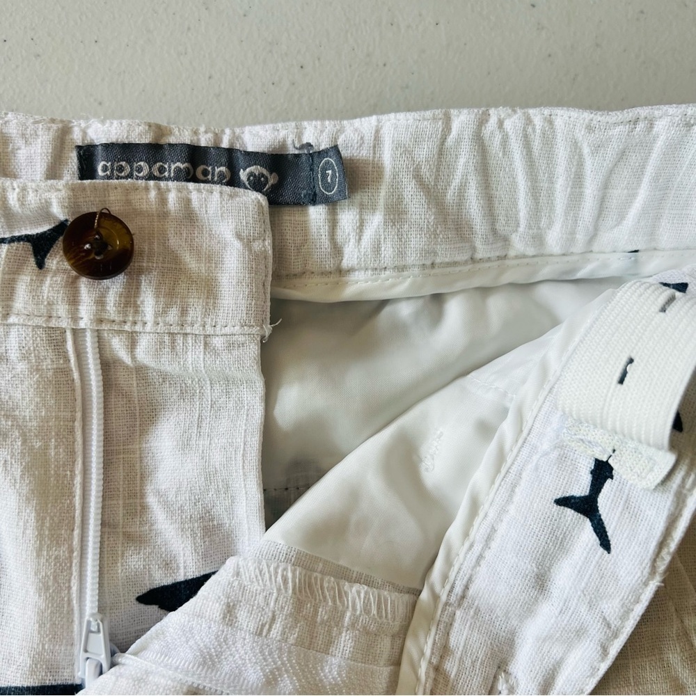 Appaman Boys Great White Shark Shorts Beachy Classis Coastal White Sz 7 - Picture 4 of 9
